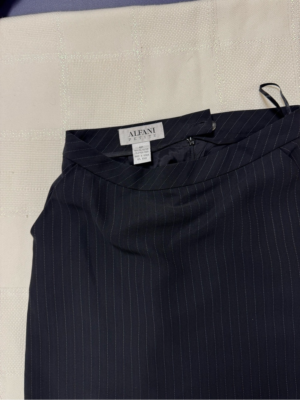 Alfani Black and white Pinstripe Pencil Skirt image 3